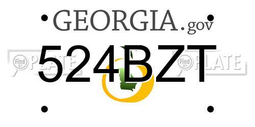 524BZT Georgia License Plate