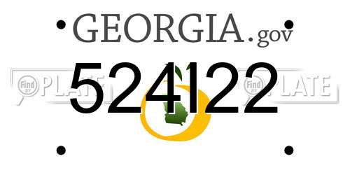 524I22 Georgia License Plate