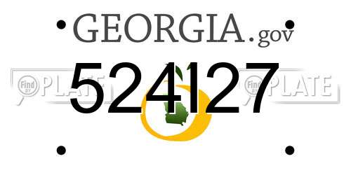 524I27 Georgia License Plate