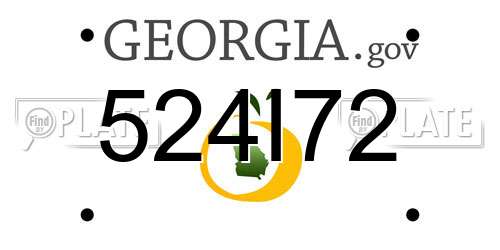524I72 Georgia License Plate