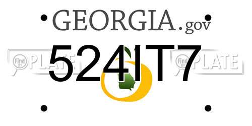 524IT7 Georgia License Plate