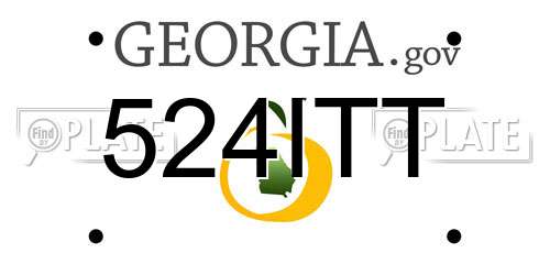 524ITT Georgia License Plate