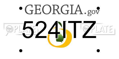 524ITZ Georgia License Plate