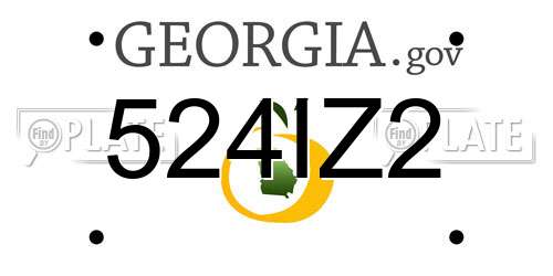 524IZ2 Georgia License Plate