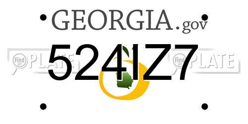 524IZ7 Georgia License Plate