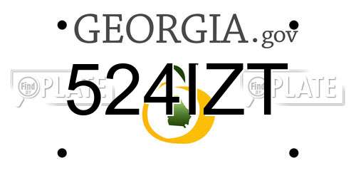 524IZT Georgia License Plate