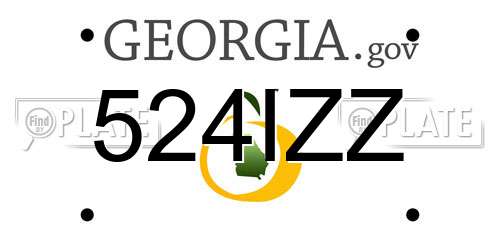 524IZZ Georgia License Plate