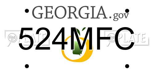 524MFC Georgia License Plate