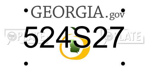 524S27 Georgia License Plate