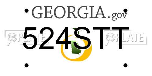 524STT Georgia License Plate