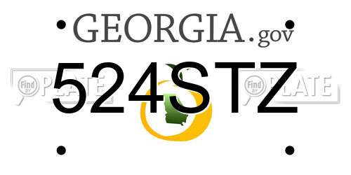 524STZ Georgia License Plate