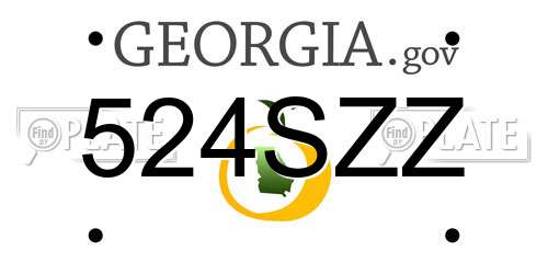 524SZZ Georgia License Plate