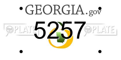 5257 Georgia License Plate