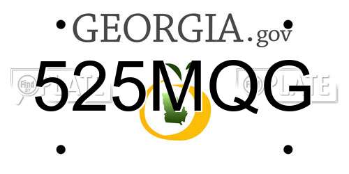 525MQG Georgia License Plate
