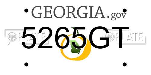5265GT Georgia License Plate