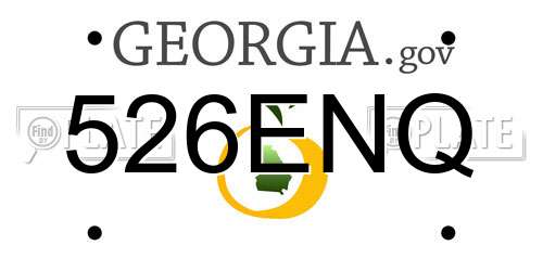 526ENQ Georgia License Plate