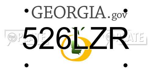 526LZR Georgia License Plate