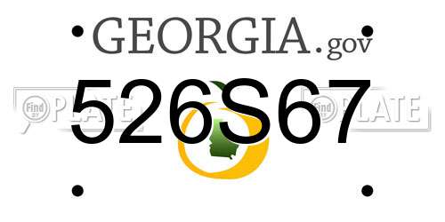 526S67 Georgia License Plate