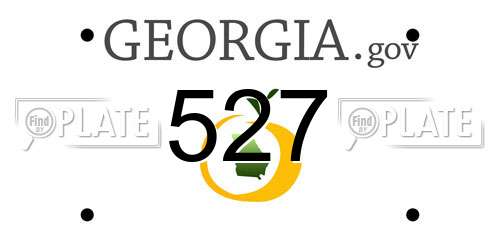 527 Georgia License Plate