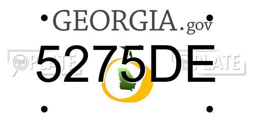 5275DE Georgia License Plate