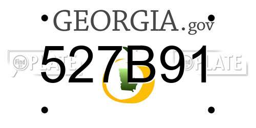 527B91 Georgia License Plate
