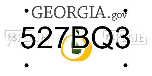 527BQ3 Georgia License Plate