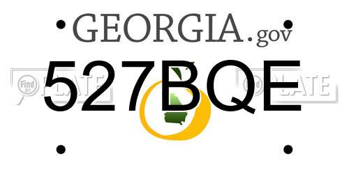 527BQE Georgia License Plate