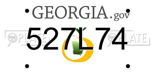 527L74 Georgia License Plate