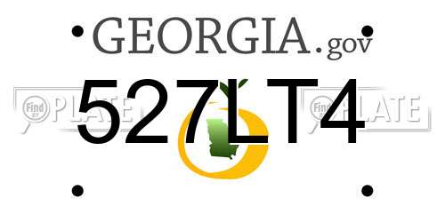 527LT4 Georgia License Plate