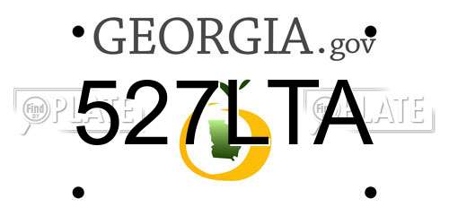 527LTA Georgia License Plate