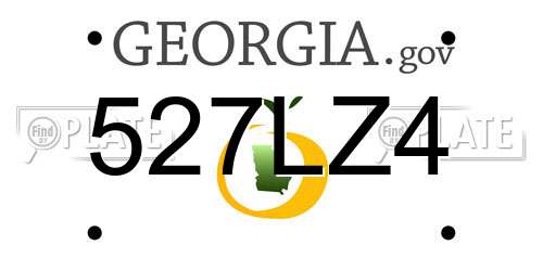 527LZ4 Georgia License Plate