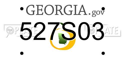 527S03 Georgia License Plate