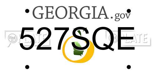 527SQE Georgia License Plate