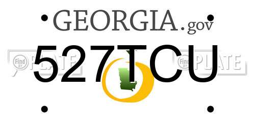 527TCU Georgia License Plate