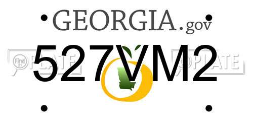 527VM2 Georgia License Plate