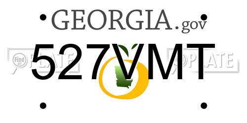 527VMT Georgia License Plate
