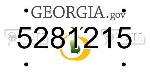 5281215 Georgia License Plate