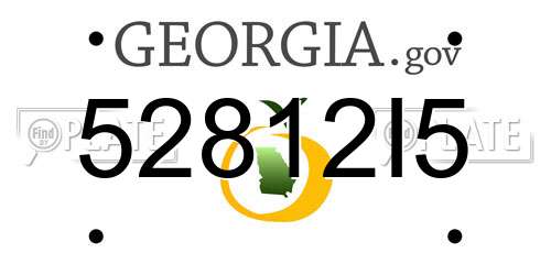 52812I5 Georgia License Plate