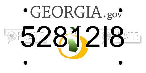 52812I8 Georgia License Plate