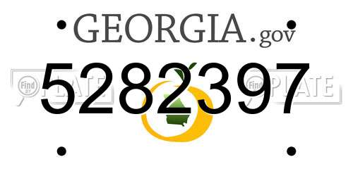 5282397 Georgia License Plate