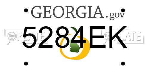5284EK Georgia License Plate