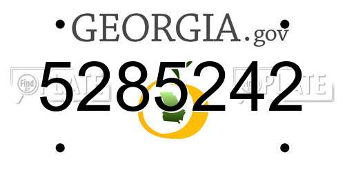 5285242 Georgia License Plate