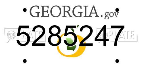 5285247 Georgia License Plate
