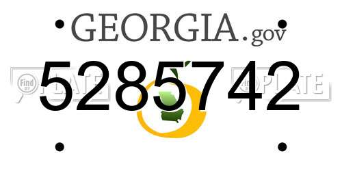 5285742 Georgia License Plate