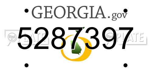 5287397 Georgia License Plate