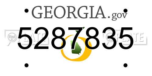 5287835 Georgia License Plate