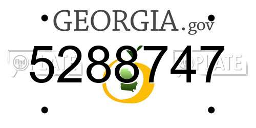 5288747 Georgia License Plate