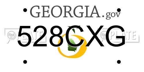 528CXG Georgia License Plate