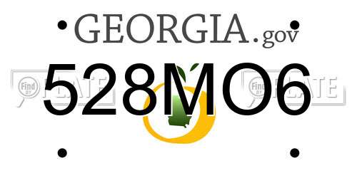 528MO6 Georgia License Plate