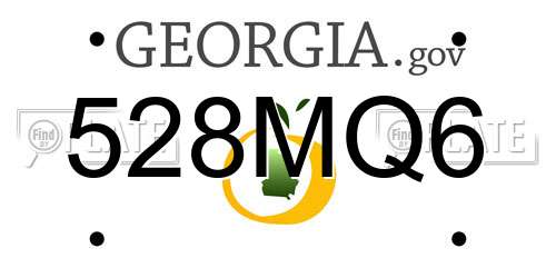 528MQ6 Georgia License Plate